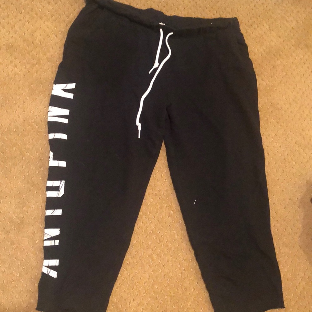 Pink short cut sweats